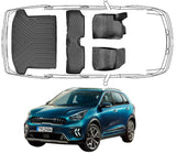 3D Fußmatten & Kofferraumwanne  Auto Set Kompatibel mit Kia Niro EV Feste Kofferraumboden