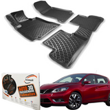 Trimak Autofußmatten kompatibel mit Nissan Pulsar (2014 - 2018) Auto Allwetter Gummimatten