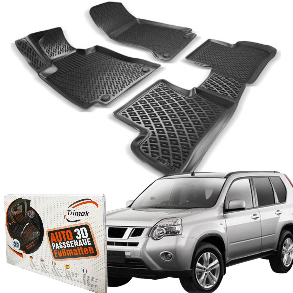 TRIMAK Nissan X-Trail 2. Generation (2007 - 2013)  Autofußmatten Gummimatten