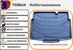 Trimak Opel Crosslandx Untere Kofferraummatte Kofferraumwanne