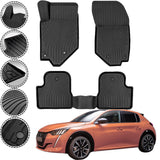 Premium Autofußmatten kompatibel mit Peugeot 208 II 2019 - 2025 Gummimatten