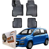 Trimak Autofußmatten kompatibel mit FIAT PANDA 3.Gen (Typ 312/319, seit 2011) Auto Allwetter Gummimatten