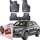 Trimak Autofußmatten kompatibel mit Audi Q3 8U (2011-2018) Auto Allwetter Gummimatten