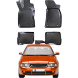 Rizline Autofußmatten kompatibel mit Audi A4 B5 1995-2001 Auto Allwetter Gummimatten
