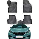 Rizline kompatibel mit Opel Astra K 2015-2021 Autofußmatten Allwetter 3D Gummimatten
