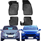 Rizline kompatibel mit OPEL CORSA D&E 2006 - 2019 Autofußmatten Auto Allwetter 3D Gummimatten