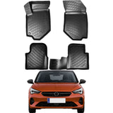 Rizline kompatibel mit Opel Corsa F Disel&Benzin 2019 - 2026 Autofußmatten Allwetter 3D Gummimatten