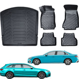 Rizline Set Autofußmatten und Kofferraummatte kompatibel mit Audi A4  S4 RS4 Limo. und Avant B9 ab 2015