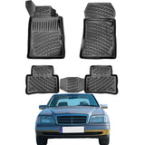 Rizline kompatibel mit Mercedes-Benz C Klasse W202 1993-2000  Autofußmatten Auto Allwetter 3D Gummimatten