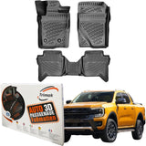 Trimak Autofußmatten kompatibel mit Ford Ranger 2012 - 2022 Auto Allwetter Gummimatten