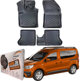 Trimak Autofußmatten kompatibel mit Renault Express ab 2021 Auto Allwetter Gummimatten