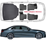 Set Autofußmatten und Kofferraummatte kompatibel mit Mercedes E Klasse W213 Limousune Nicht umklappbare Rücksitze