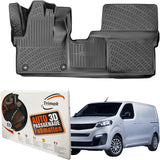 Trimak Autofußmatten kompatibel mit Fiat Scudo 3.Gen ab 2021 Auto Allwetter Gummimatten