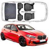3D Auto Fußmatten & Obere Kofferraumwanne Set Kompatibel mit BMW 1'er F40 2019-2024