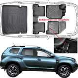 3D Fußmatten & Kofferraumwanne Auto Set Kompatibel mit Dacia Duster 4X4 2.Gen 2018 - 2024 Beifahrersitz mit Ablagefach