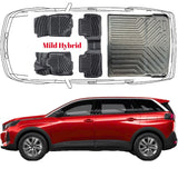 Trimak Passgenau 3D Auto Fußmatten & Kofferraumwanne Set Kompatibel mit Peugeot 5008 3.Gen Mild Hybrid ab 2024