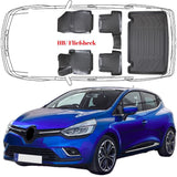 3D Auto Fußmatten & Kofferraumwanne Set Kompatibel mit Renault Clio IV 2012-2020 HB