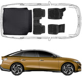 Trimak Passgenau 3D Auto Fußmatten & Untere Kofferraumwanne Set Kompatibel mit Volkswagen ID.7 Sedan