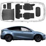 Trimak Passgenau 3D Auto Fußmatten Frunk & Kofferraumwanne Set Kompatibel mit Tesla Neu Model Y (Juniper) ab 2025