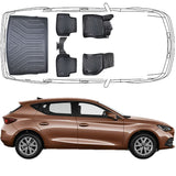 3D Fußmatten & Kofferraumwanne Auto Set Kompatibel mit Seat / Cupra Leon 4 HB Benzin & Diesel & Plug-in-Hybrid 2020 - 2026
