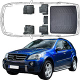 3D Auto Fußmatten & Kofferraumwanne Set Kompatibel mit Mercedes ML W164 2005-2011