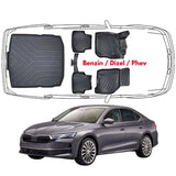 3D Fußmatten & Kofferraumwanne Auto Set Kompatibel mit Škoda Octavia IV Benzin / Dizel / Phev ab 2020  Sedan Limousine