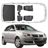 3D Auto Fußmatten & Kofferraumwanne Set Kompatibel mit VW Polo IV 2001–2009