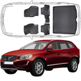 3D Auto Fußmatten & Kofferraumwanne Set Kompatibel mit VOLVO XC60 1.Gen Typ Y20 2008-2017