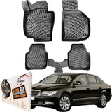 Trimak Autofußmatten kompatibel mit SKODA SUPERB II 2008-2014 Auto Allwetter Gummimatten