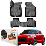 Trimak Autofußmatten kompatibel mit SUZUKI Swift 6.Gen RZ/AZ 2017 - 2023  Auto Allwetter Gummimatten