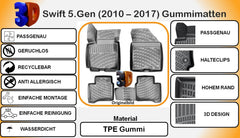 Trimak SUZUKI SWIFT 5.Gen (2010–2017) Autofußmatten Gummimatten