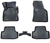 3D Auto Fußmatten & Obere Kofferraumwanne Set Kompatibel mit VW T-Roc seit 2017