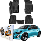 TRIMAK Autofußmatten kompatibel mit Peugeot 208 2.Gen Hybrid ab 2024 Auto Allwetter Gummimatten