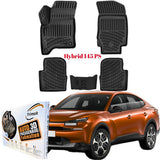 Trimak Autofußmatten kompatibel mit Citroen C4X Hybrid ab 2022 Auto Allwetter Gummimatten