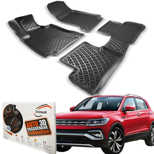 VW T-Cross (2018 - 2023) Autofußmatten Auto Gummimatten 2000