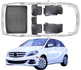 3D Fußmatten & Kofferraumwanne Auto Set Kompatibel mit Mercedes B Klasse W 242/W 246 2011 - 2018