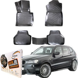 Trimak Autofußmatten kompatibel mit BMW X3 F25 (2010 - 2017) Auto Allwetter Gummimatten