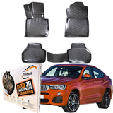 Trimak Autofußmatten kompatibel mit BMW X4 F26 (2014 - 2018) Auto Allwetter Gummimatten