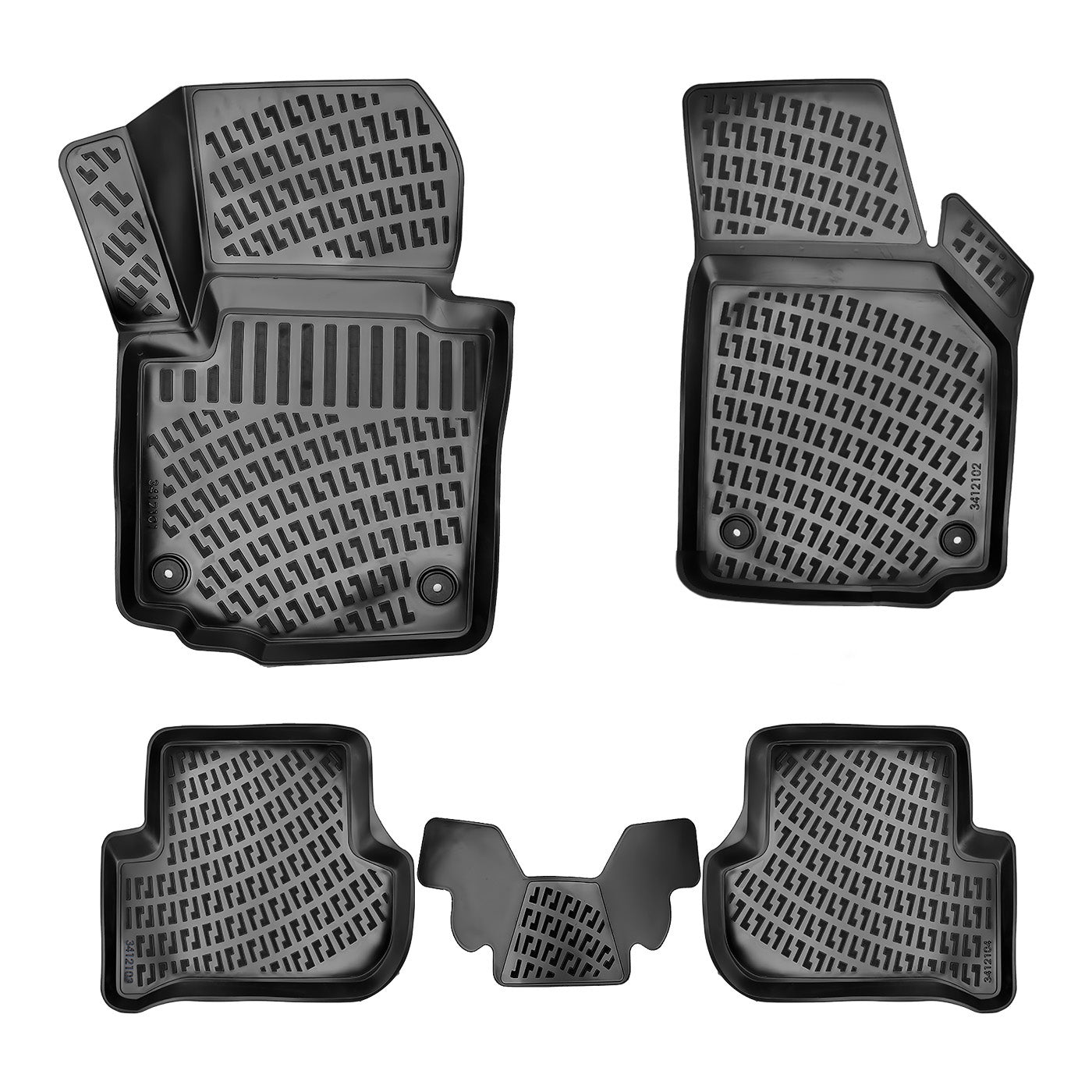 3D Fußmatten & Kofferraumwanne Auto Set Kompatibel mit Skoda Yeti 2009 - 2017