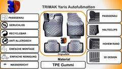 TRIMAK Toyota Yaris 4.Gen. (XP21) ab 2020 Autofußmatten Gummimatten