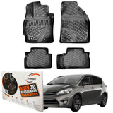 Trimak Autofußmatten kompatibel mit Toyota VERSO 2009-2018 Auto Allwetter Gummimatten