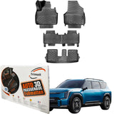 Trimak Autofußmatten kompatibel mit Kia EV9 7 Sitzer ab 2024 Auto Allwetter Gummimatten