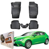 Trimak Autofußmatten kompatibel mit SEAT IBIZA IV (6J) 2002 - 2017 Auto Allwetter Gummimatten