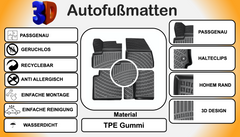 Trimak AUDI  A3 (8V) , S3, RS3 (2013 - 2020) 3D Autofußmatten Auto Gummimatten