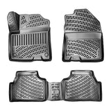 Rizline kompatibel mit Hyundai KONA Elektro 1.Gen 2019-2023 Autofußmatten 3D Gummimatten