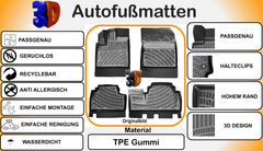 Trimak Toyota ProAce City  ab 2019 Gummimatten Autofußmatten