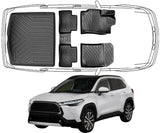3D Fußmatten & Kofferraumwanne Auto Set Kompatibel mit Toyota Corolla Cross 2020 - 2024