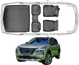 3D Fußmatten & Kofferraumwanne Auto Set Kompatibel mit Nissan X-Trail 4.Gen Mild-Hybrid 2021-2026