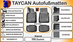 Trimak Autoaccessoires 3D Autofußmatten für PORSCHE TAYCAN (e-Autos)