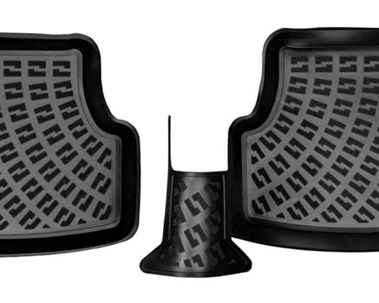 Trimmak Auto Fußmatten für Toyota Aygo Generation (2005 - 20: 3D Gummimatten zum Schutz des Autoinnenraums